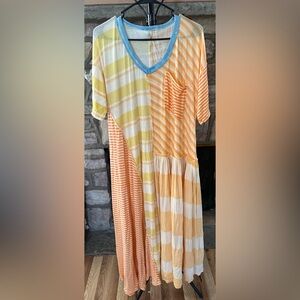 (NWOT) We The Free Patchwork Striped Boho Tunic Dress Small